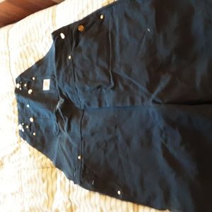 Carhartt Dark Blue 100% cotton duck overalls 42x36